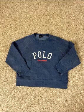 Ralph Lauren Polo Jeans Company Navy Blue Crewneck Sweatshirt